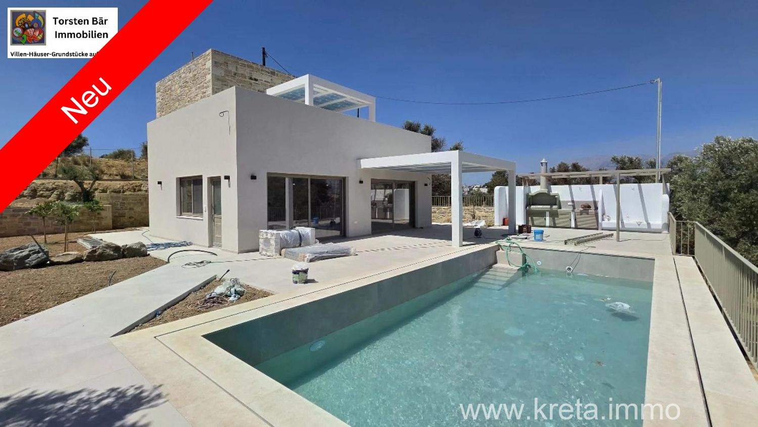 Kreta, Sivas freistehende Villa, priv. Pool 106m² Wfl.