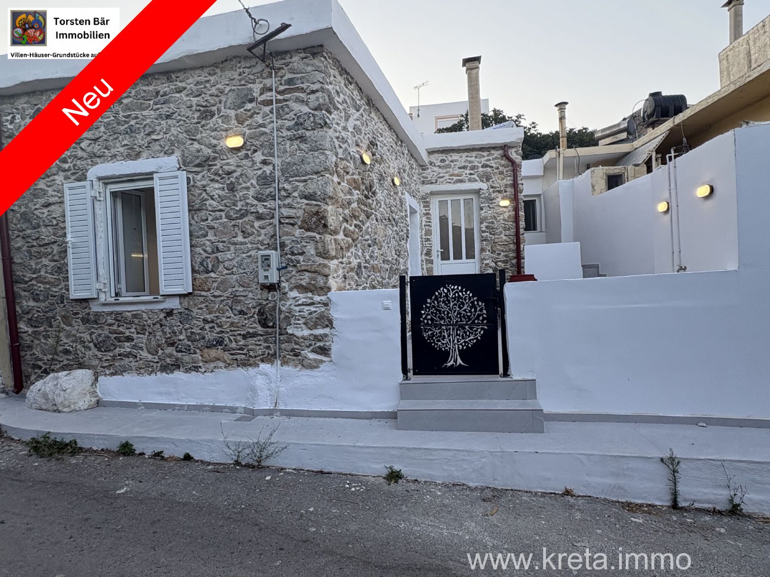 Kreta, Sitia Vollständig restauriertes Natursteinhaus mit Dachterrasse und Meerblick