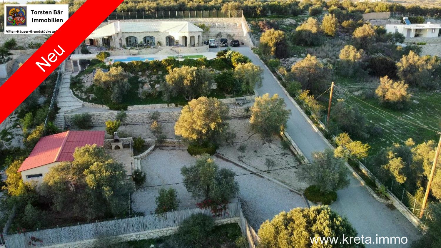 Kreta, Pitsidia Naturstein Villa die Komfort und Charme vereint